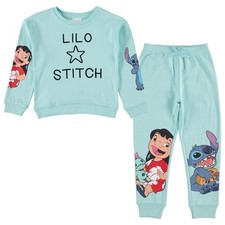 Disney Girls Lilo  Stitch Clothing Set - Stitch Sweatshirt Hoodie and Jogger