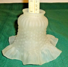 Vintage~Patterned Light Shade/Ruffled Edge Frosted Satin Glass~Replacement — photo 2