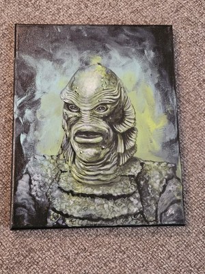The Creature From The Black Lagoon Painting On an 8x10 Canvas