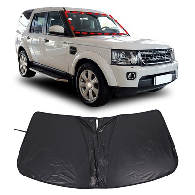 Black Front Windshield Sunshade UV Block Visor For Discovery 3 4 2004-2016