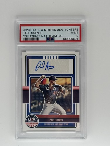2023 Panini Stars & Stripes Paul Skenes Auto PSA 9