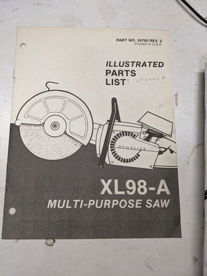 #ad HOMELITE PARTS LIST BOOK MANUAL CATALOG XL 98 A MULTI PURPOSE SAW $10.80