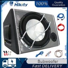 10 ZOLL 3800Watt Aktiv Auto Subwoofer Gehäuse Aktivbass+Kabelset Auto Verstärker
