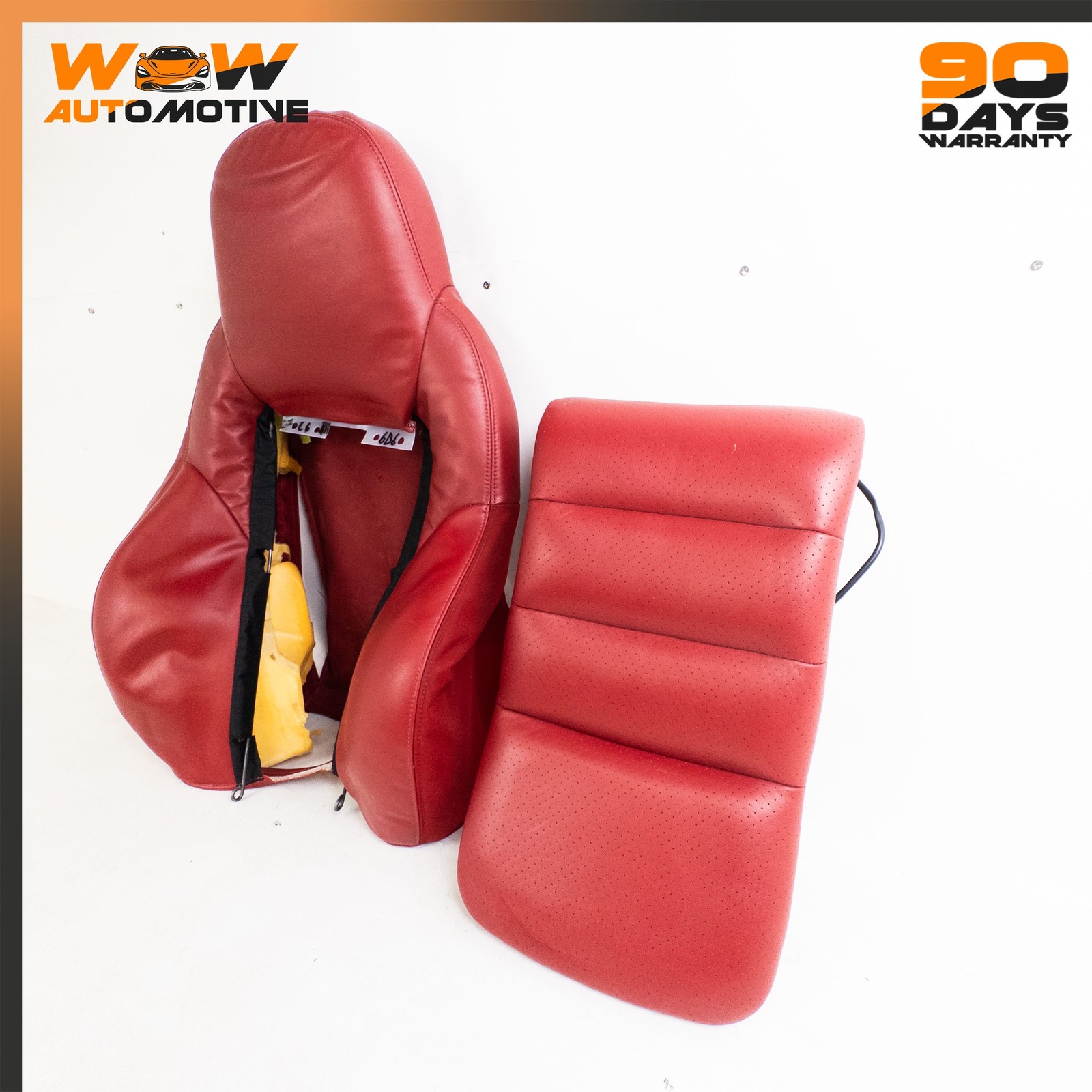 05-10 CHEVROLET CORVETTE C6 FRONT RIGHT TOP UPPER SEAT CUSHION LEATHER RED OEM