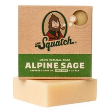 Dr Squatch All Natural Bar Soap for Men Alpine Sage 5 Ounce Exfoliating Cleanse