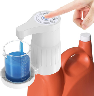 Electric Laundry Detergent Dispenser with Graduated Cup, Smart Laundry Soap Pump