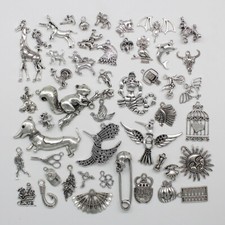 Antique Silver Jewelry Finding Charms Pendants Carfts DIY 108 style optional