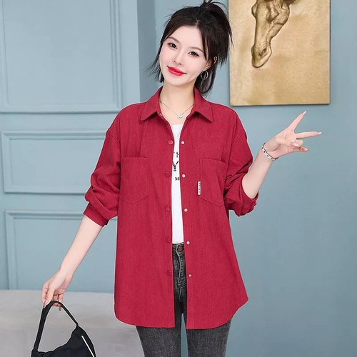Chemisier de couleur unie pour femmes en Pink - BAMIKA