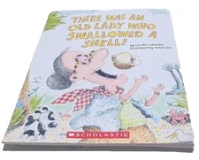  Old Lady Who Swallowed Shell Lucille Colandro Paperback Scholastic Kid Seashell