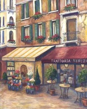 Ceramic Backsplash Tile Mural Street Scene Landscape - Streets of Venice II