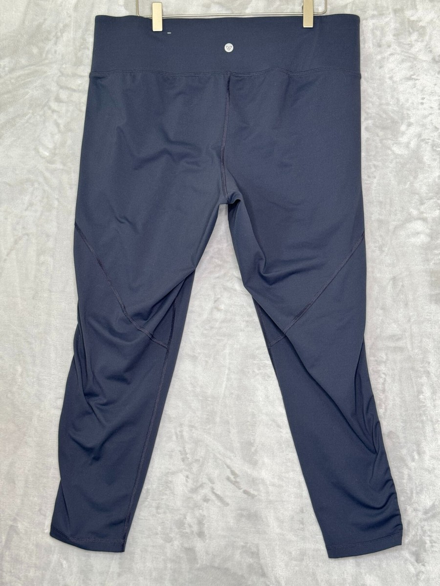 Lane Bryant Livi Active Pants Womens 18/20 Gray Crop Legging Open Mesh Side  Plus