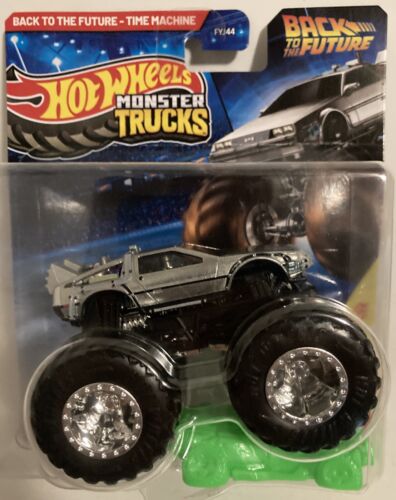 2025 HTF Hot Wheels Monster Trucks Back To The Future Time Machine SAME DAY SHIP