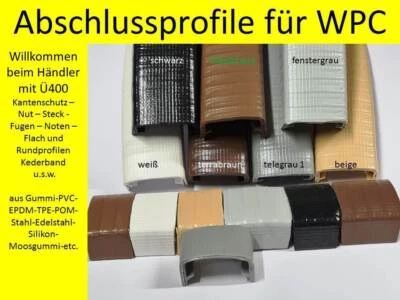 WPC Terrassendielen Abschlussprofil Abdeckleiste flexibel PVC/Stahl 21-25mm Band