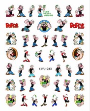 Popeye Nagelsticker Nail Art selbstklebend Tattoo Disney Comic V09