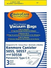 Kenmore 5055, 50557  50558 Type C Microlined Canister Vacuum Bags by EnviroCare