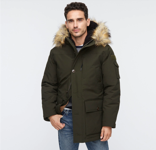 J Crew Nordic parka with eco-friendly PrimaLoft® AD603 Olive Small | eBay