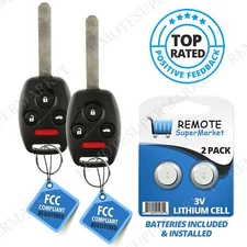 Replacement for Honda 2008-12 Accord Sedan 2009-15 Pilot Remote Car Key Fob Pair