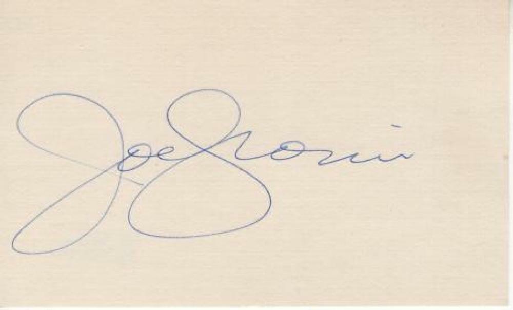 Professional Player Autographed Signed JOE CRONIN RED SOX 3X5 INDEX CARD BECKETT G62315 