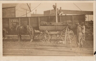 Carte Postale Ancienne RPPC – Bateau Remorquant Du Bois – Rivière St. Joe, Washington – Vintage