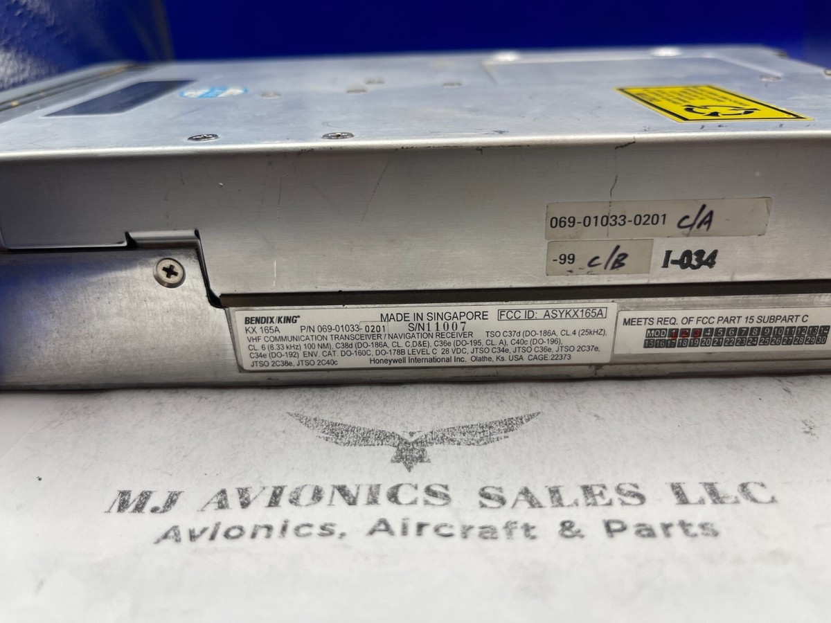 BENDIX/KING KX 165A 28 VDC P/N 069-01033-0201 WITH