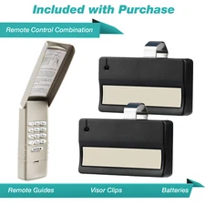 For Liftmaster Sears Garage Door Keypad 740CB 66LM Opener + 2 Visor Remote 81LM