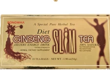 Best DIET Tea GINSENG SLIM That Work Fast Weight Loss 100% Natural 1 Box  18 pc