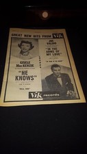 Gisele Mackenzie/Joe Valino Rare Original Vik Records Promo Poster Ad Framed!