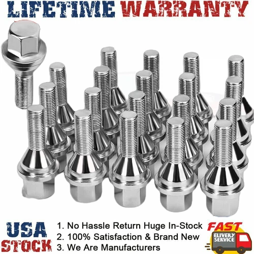 20PCS Wheel Lug Nuts 12x1.25 Fits Jeep Cherokee Compass Dodge Dart Chrysler 200