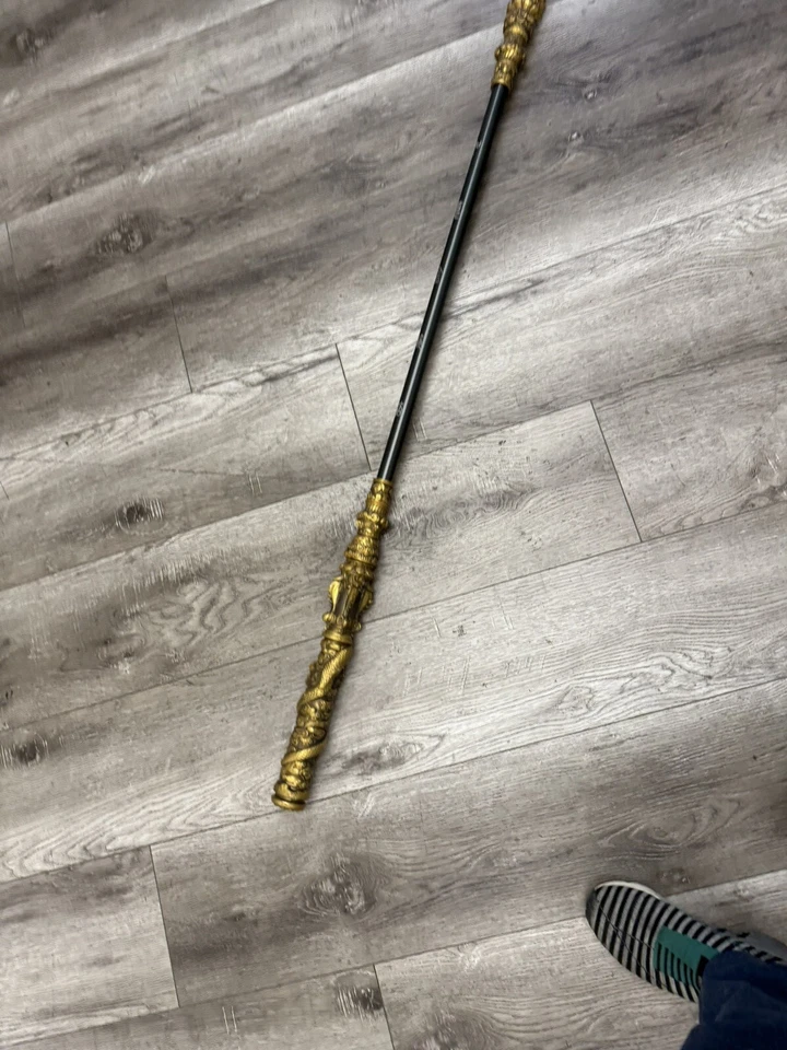 "Palitos de Wushu de metal dorado Kungfu de 53"" Monkey King Staff 1:1" Foto 4 de 4