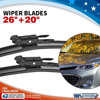 Set of 26''&20'' Bracketless Windshield Wiper Blades For 2613-2619 Ford Escape
