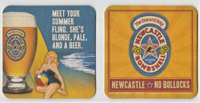12 Newcastle Bombshell Beer Coasters 