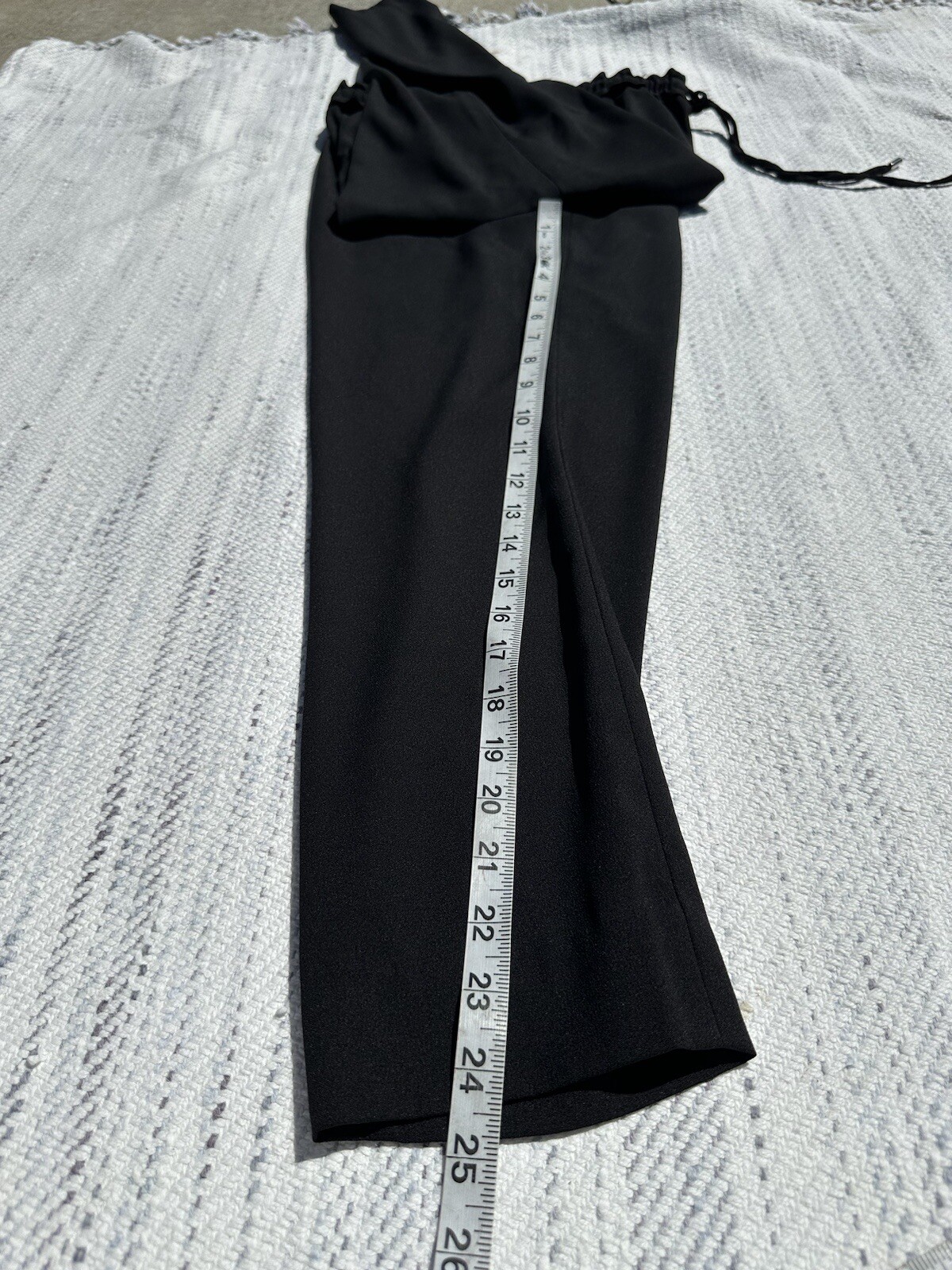 Zara Basic Pants Extra Small Black Straight Draws… - image 12