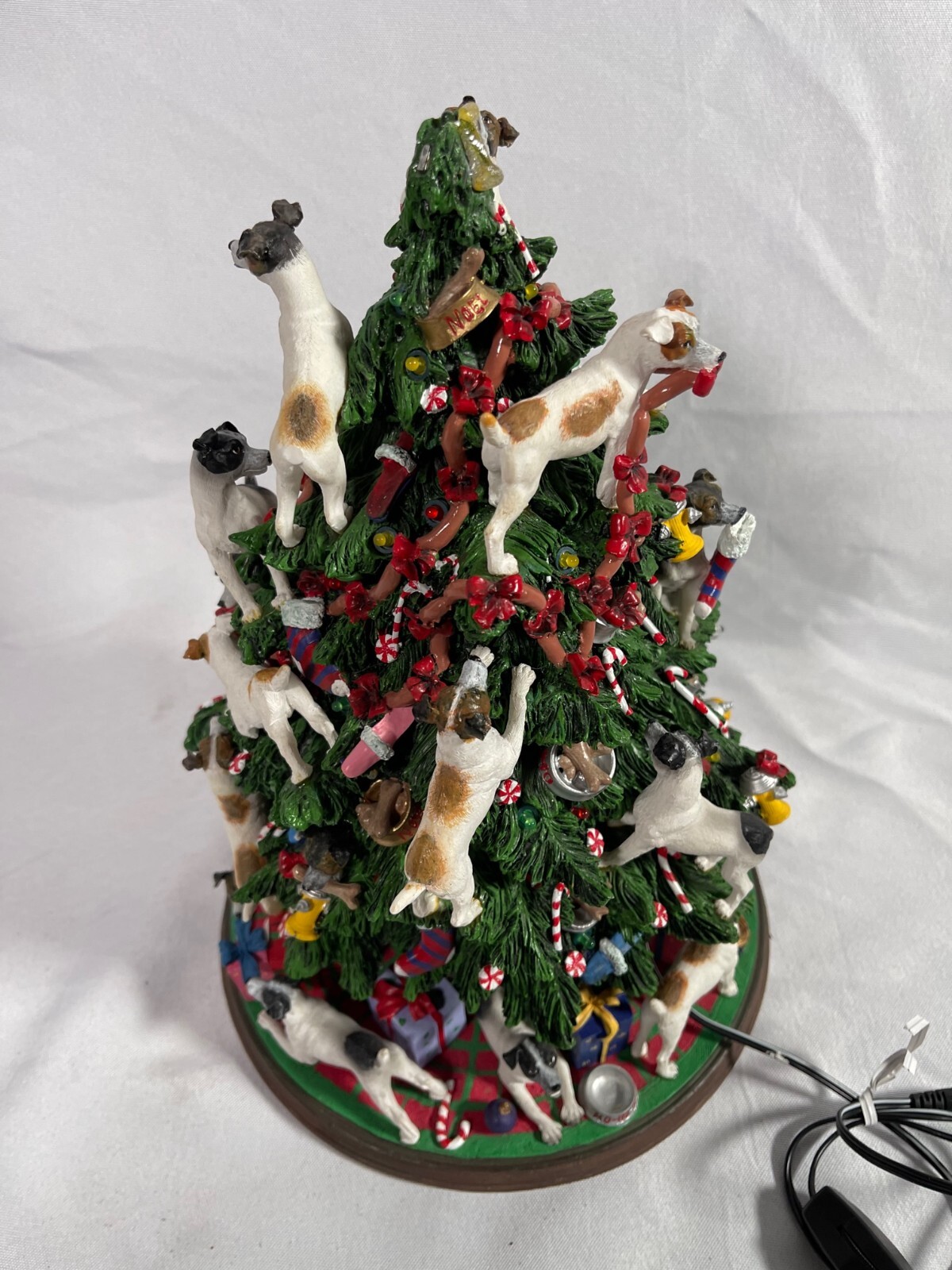 Retired Danbury Mint Jack Russell Terrier Dog 14 Inch Christmas Tree No