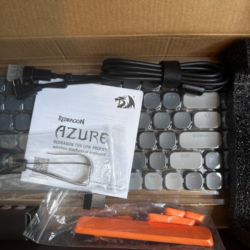 Redragon K652 75% Wireless RGB Mechanical Keyboard-Gray - New Open Box - READ - Picture 6 of 10