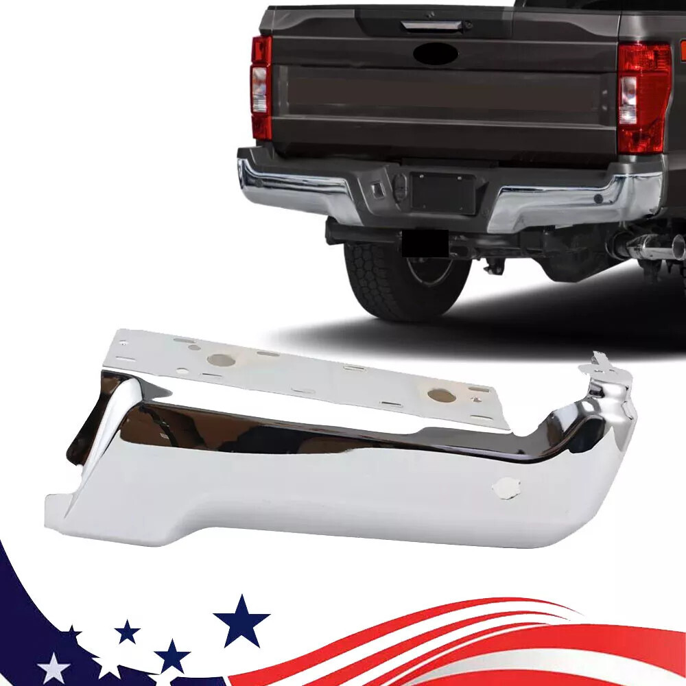 Chrome Rear RH Passenger Bumper Face Bar for 2017-2022 Ford F250 F350 w/ Park