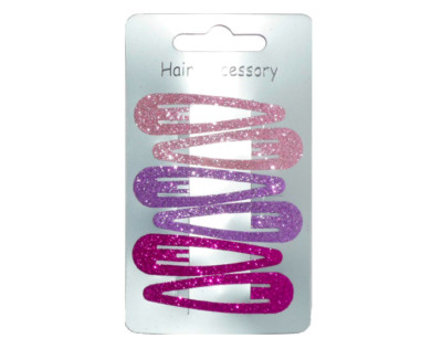 NAME IT ♥ Mädchen 6 x 2er-Set Haarclips Haarspangen Glitzer Silber Pink Blau
