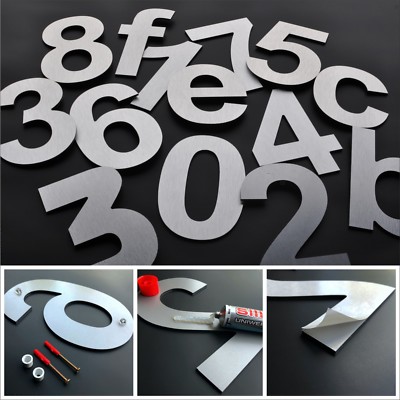 Hochwertige Hausnummer alle Zahlen Hausnummern 17cm Edelstahl Design Ziffern Set