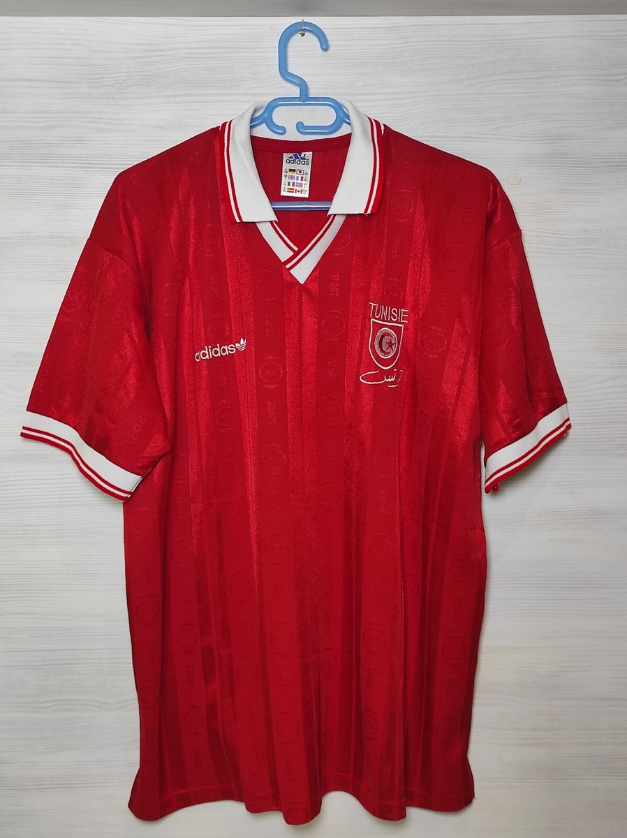 TUNISIA NATIONAL TEAM 1992-94 AWAY SHIRT ADIDAS JERSEY SOCCER SIZE