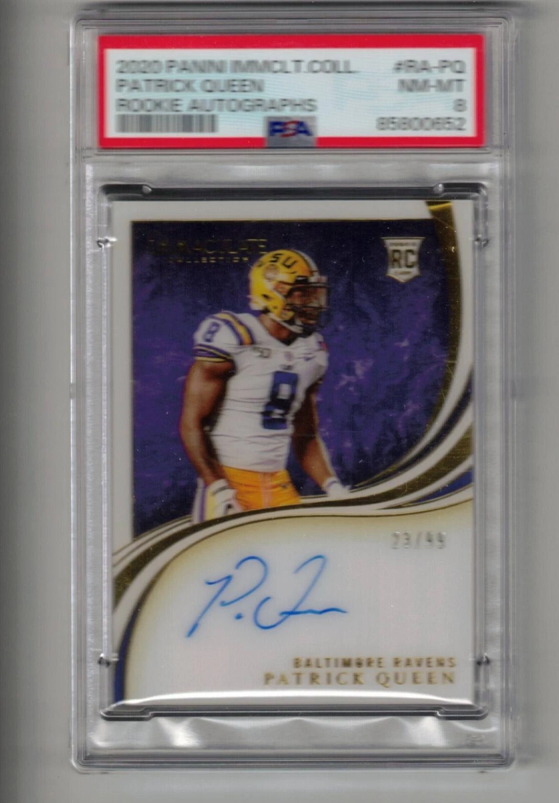 Patrick Queen Panini Immaculate Collection Rookie Autographs #RAPQ Base