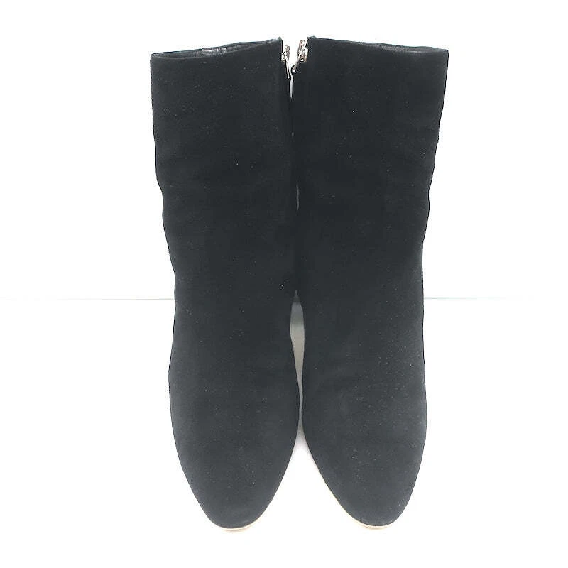Manolo Blahnik Rosie Ankle Boots Black Leather & Suede Size 35.5 - Image 4 of 4