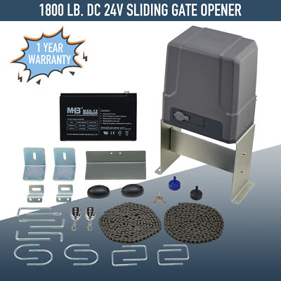 CO-Z Electric Gate Opener Sliding Gate Opener w  DC 24V Motor for 1800lb Gates