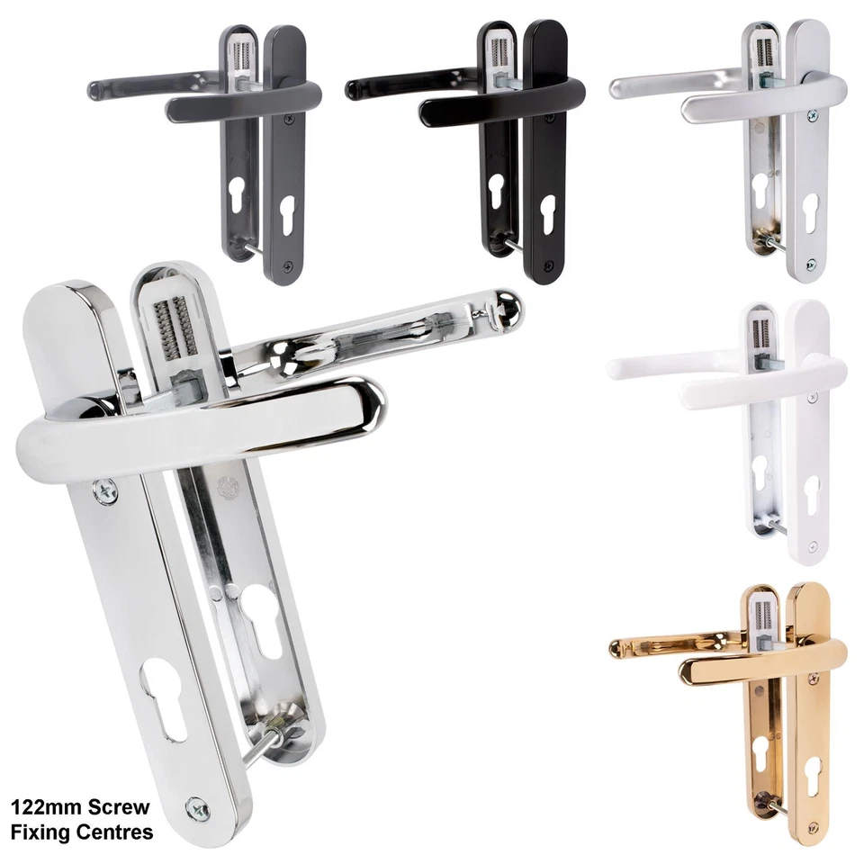 UPVC Door Handle TSS Sprung Lever Pair Set 92mm 92PZ 122mm 210mm 215mm Fixings - Image 2 of 4