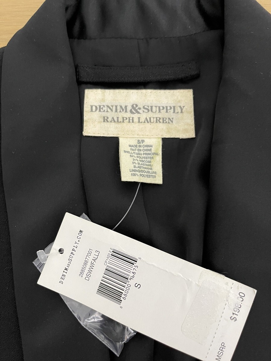 $198 Ralph Lauren Small Black Sport Coat Blazer Jacket