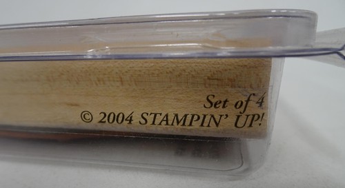 Stampin' Up Set 4 Timbri Gomma Parole Meravigliose 2004 Festeggia Amore Grazie - Foto 6 di 7
