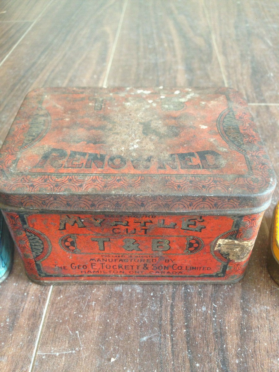 Lot of 3 Vintage Tobacco Tins Myrtle Cut Edgeworth Murray's