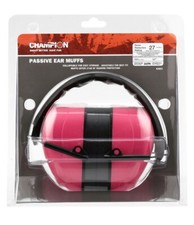Champion Pink Passive Ear Muffs Collapsible, Adjustable Hearing Protection 27 dB