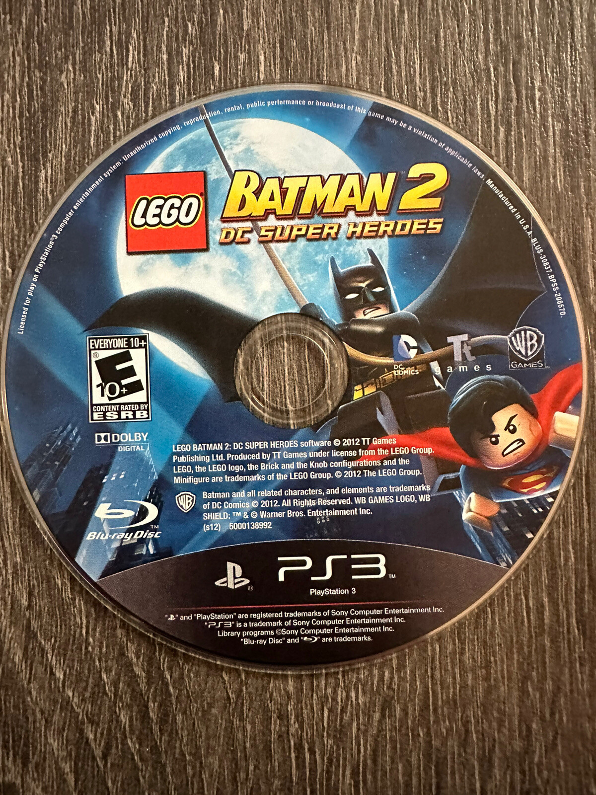 LEGO Batman 2: DC Super Heroes (Sony PlayStation 3, 2012) Disc Only