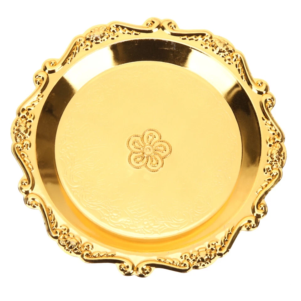 Plato de pastel Soporte de pastel dorado Soporte de exhibición de pasteles Soporte de pastel de boda Soporte de postre Foto 3 de 4