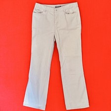KATE HILL Casual Straight Leg 100 Cotton Pants Beige Size 4