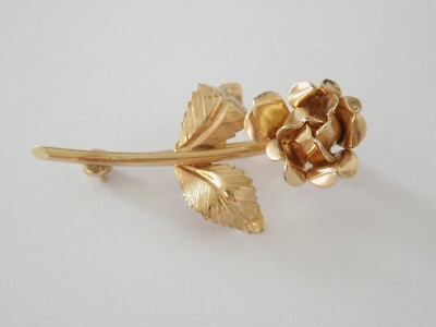 Danecraft Brosche Rose Blume Mini Klein 2,2 g/3,5 x 1,7 cm